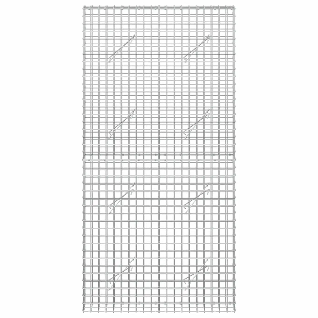 Gabione con filo da 5 mm e rete da 5x5 cm 100x10x200 cm 3464012