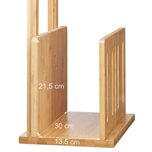 Porta carta igienica con portariviste in bambù 81,5 cm 3213041