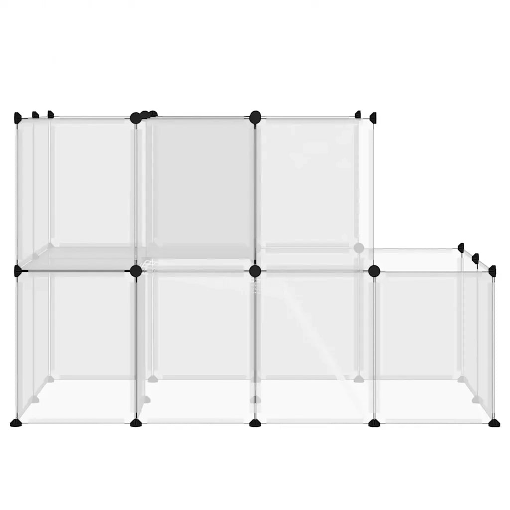 Gabbia per Piccoli Animali Trasparente 142x74x93cm PP e Acciaio cod mxl 42796