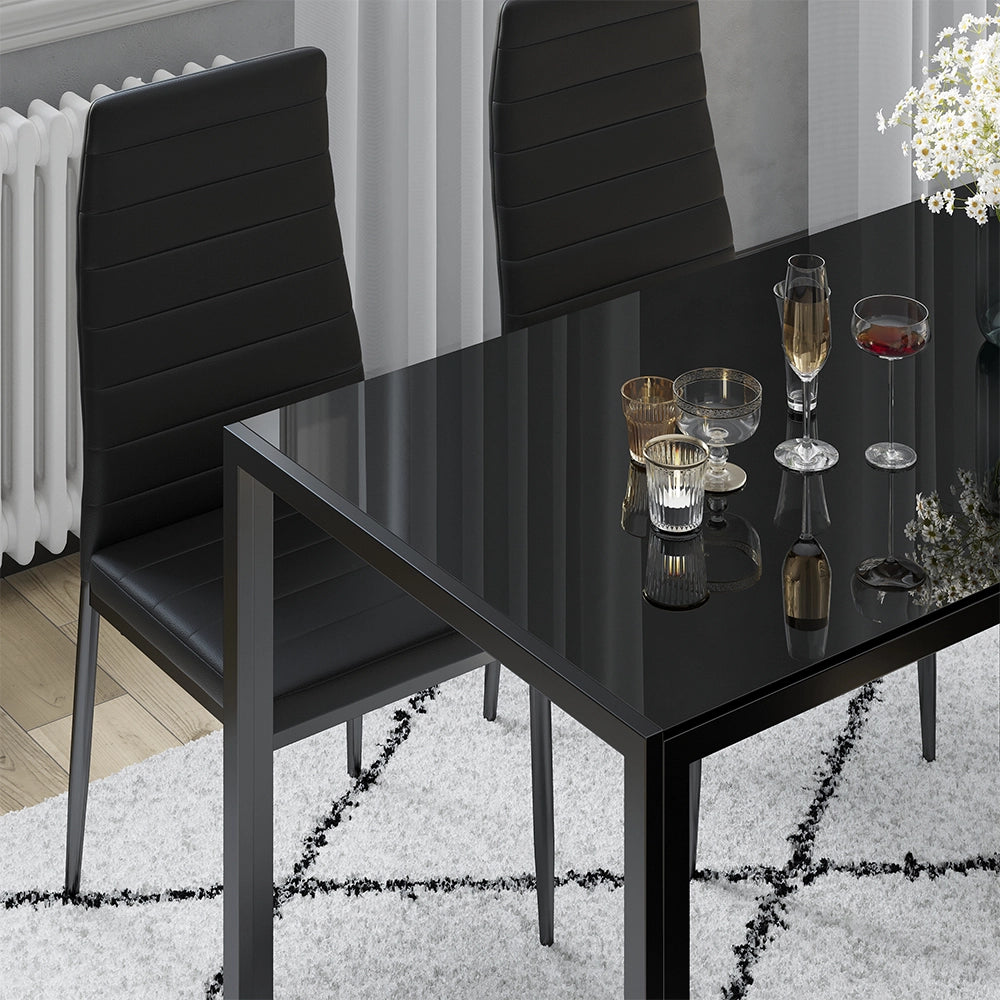 Vicco Set di tavoli da pranzo Nero 120 x 75 cm Set di 4