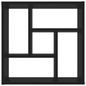 Scaffale a Parete Nero 45,1x16x45,1 cm in Truciolato cod mxl 33507