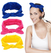 Bande per capelli 3 pezzi - Coniglio - Accessori femminili - Poliestere - Elastico - 20 x 8 cm - Benda per capelli
