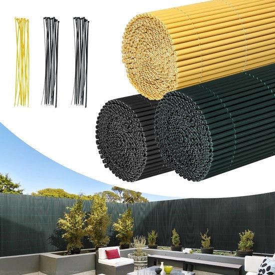 Pannelli di separazione per giardino e terrazza in PVC 1,6x4m, resistente al vento e al tempo, resistente ai raggi UV.