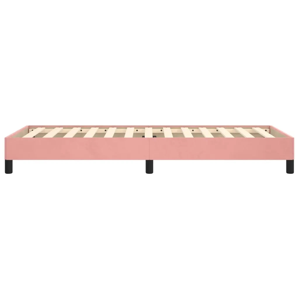 Giroletto-Struttura Letto Rosa 90x200 cm in Velluto 379269