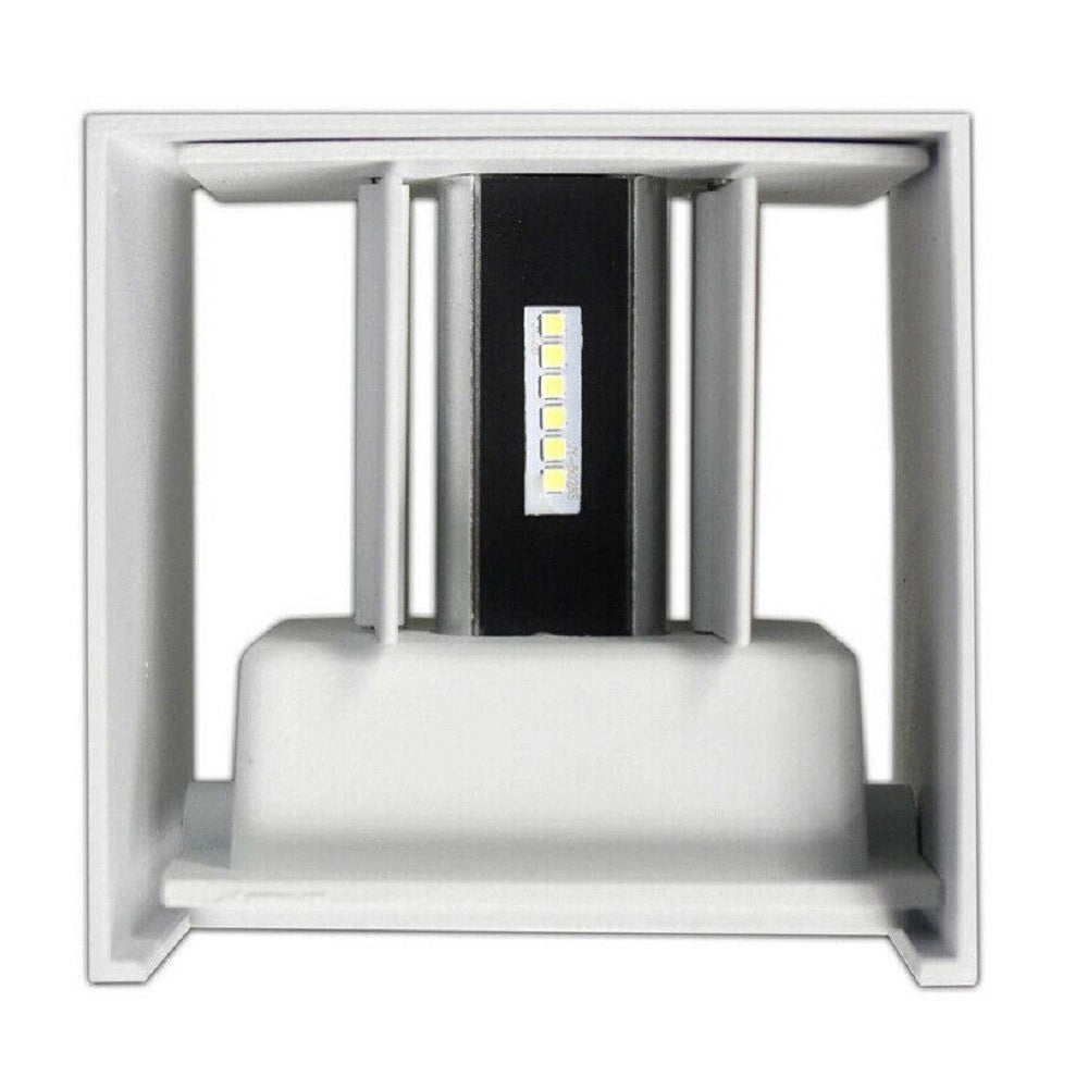 Trade Shop - Applique Doppia Emissione Led Cob 12w Esterno Bianco Luce 4000k 3000k 6500k Es46 -