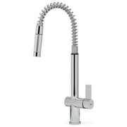 Elleci Dionisio MIKDNSCR - Miscelatore da cucina Mono Splitcomando, da incasso, Acciaio inox, canna girevole con doccetta estraibile, 52 cm, Cromo