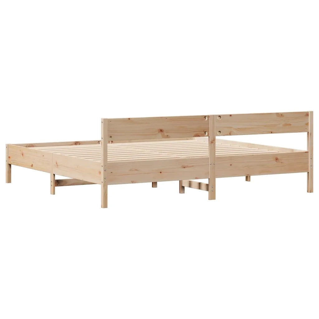 Letto senza Materasso 200x200 cm in Legno Massello di Pino 3301737