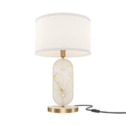 Lampada da tavolo oro in metallo paralume Marmo E27 Maytoni
