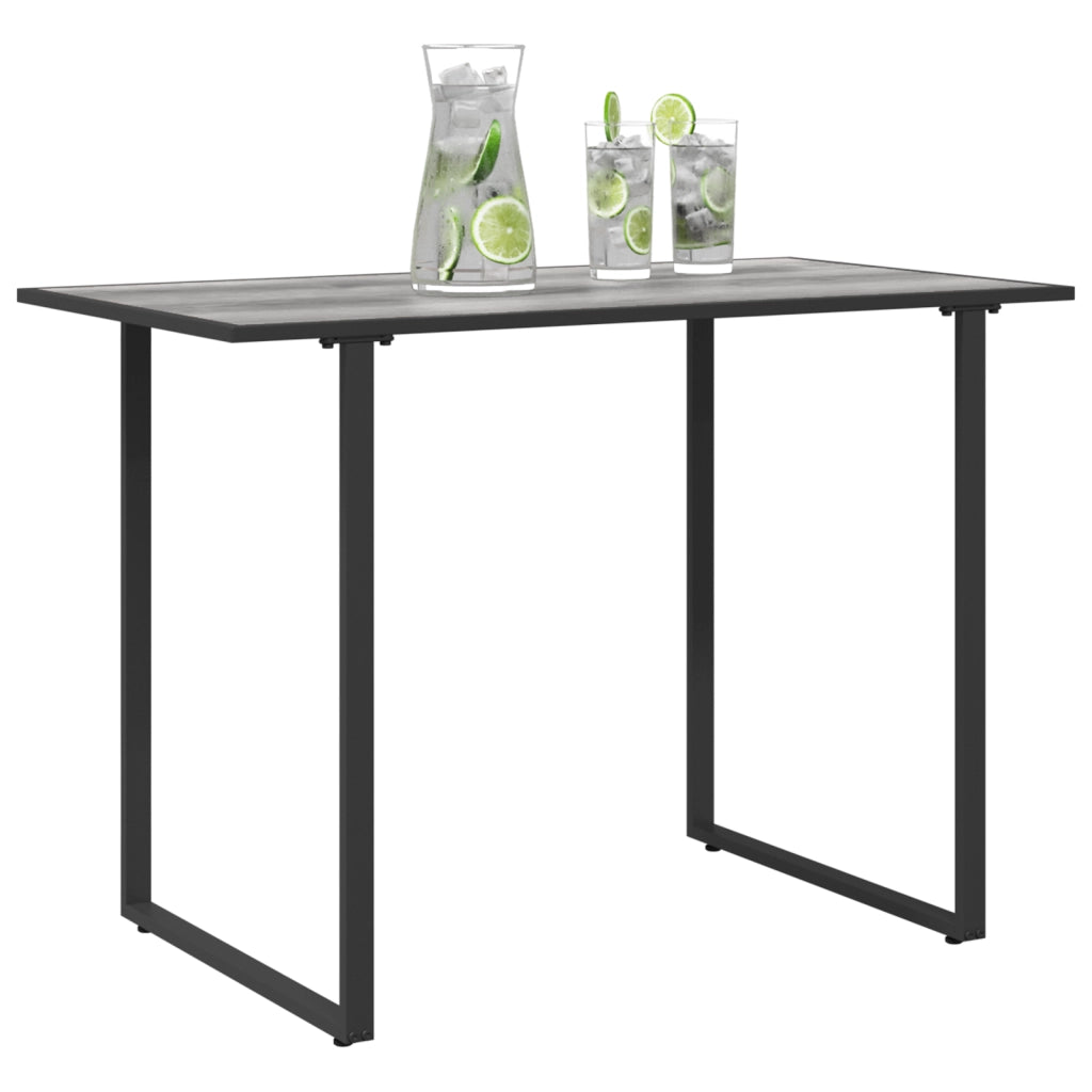 Tavolo da giardino grigio 100x55x70 cm DPC e metallo