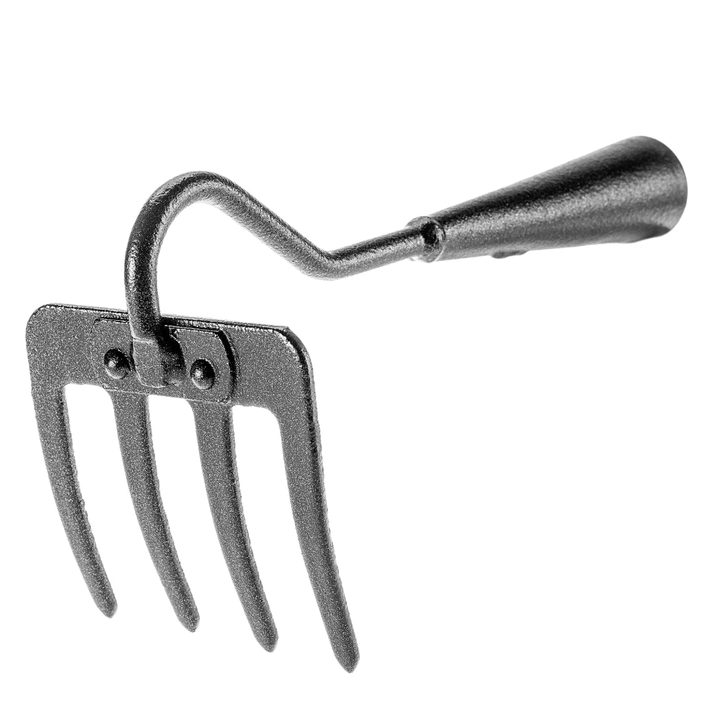 Rastrello da giardino in acciaio a 3 denti KADAX per aerazione, piccolo