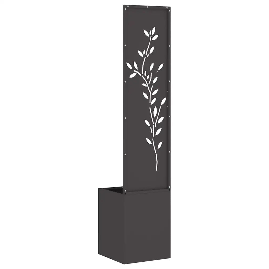 vidaXL Schermo per privacy in giardino Floreale Nero 32 x 140 cm
