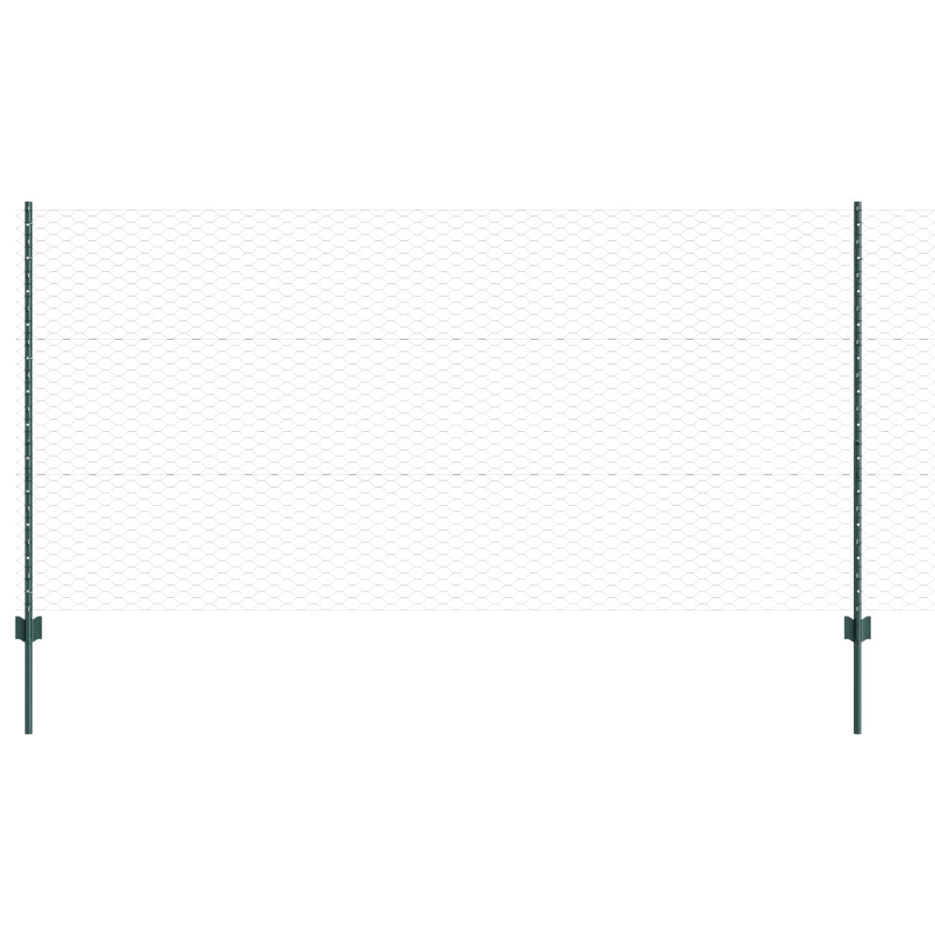 Pali per Recinzione  11 pcs U-Channel Verde 120 cm Acciaio
