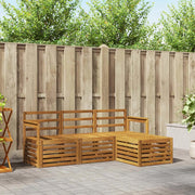 Set divani 4 pcs Naturale Legno di Acacia Massello 3374594