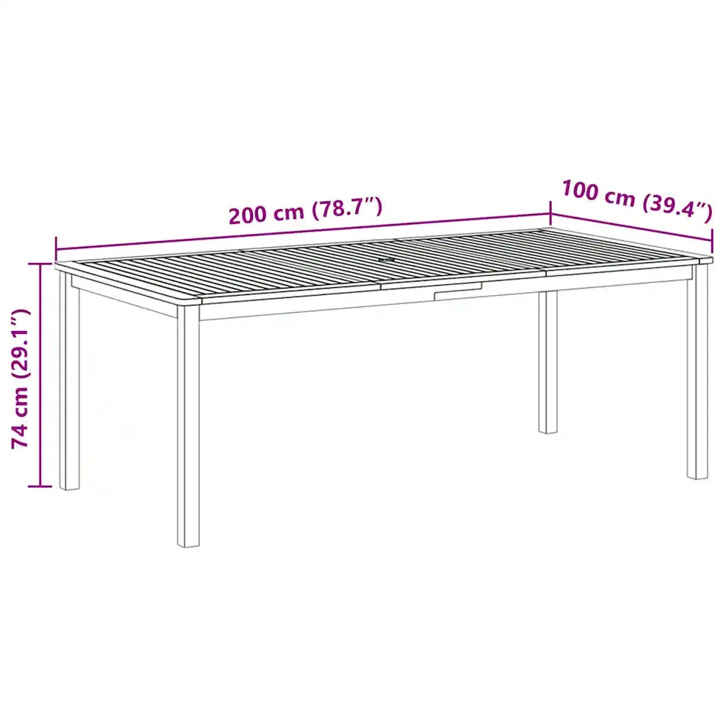 Set da Pranzo da Giardino 9 pz Nero cod mxl 36980