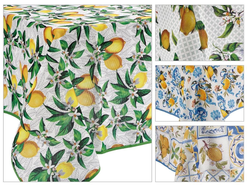 Tovaglia da Cucina Antimacchia Decoro Sicily 120 x 160 cm 4 Decori