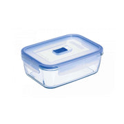 Contenitore rettangolare purebox con coperchio in vetro 20x15 122 cl