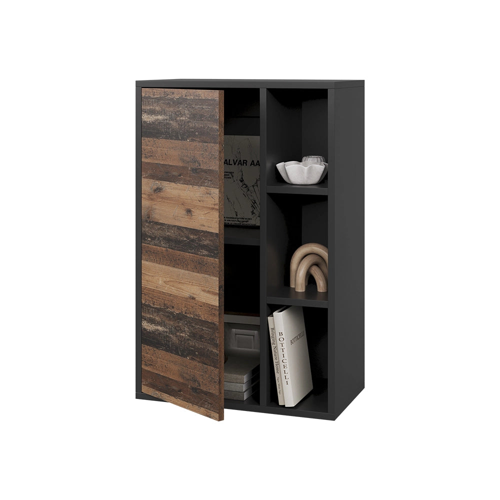 Vicco Libreria da parete Nero/antico 50.1 x 78.4 cm con 3 scomparti aperti