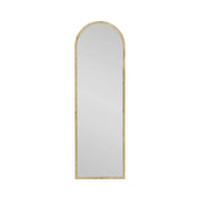 Specchio Artus, Specchiera, Articolo d'arredo a muro, Decorazione con specchio, 50x2h160 cm, Rovere