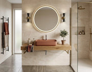 Lavabo rettangolare da appoggio senza troppo pieno in ceramica con foro rubinetto - Terracotta Opaco