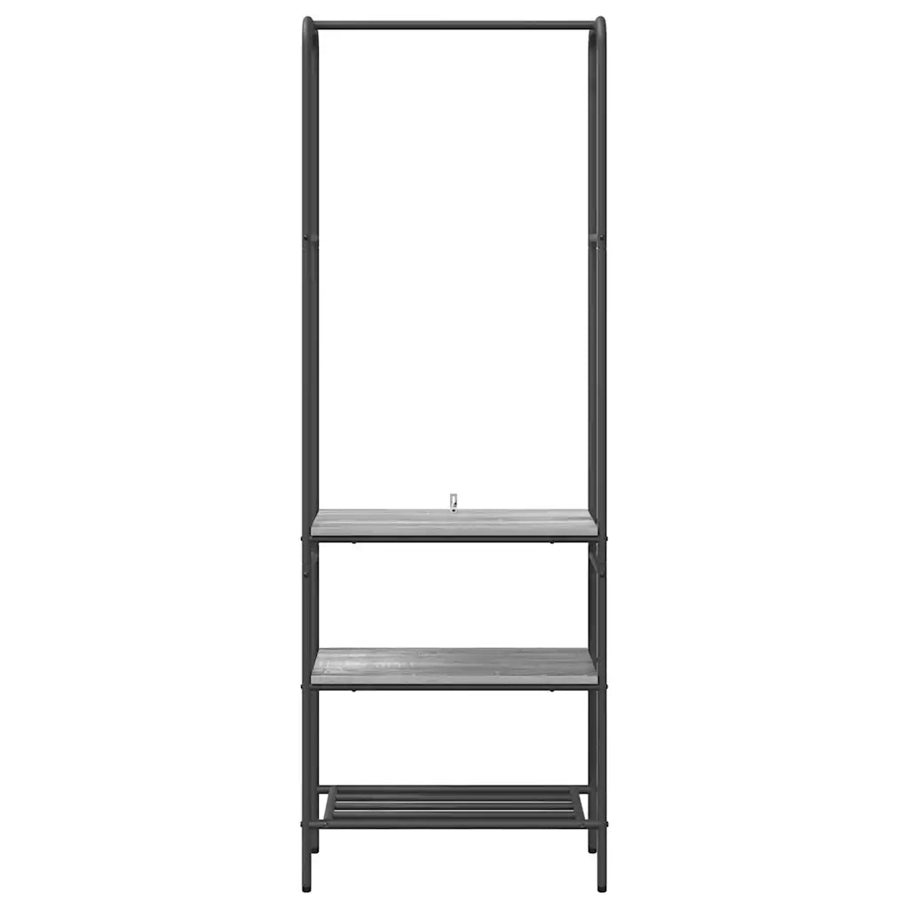 vidaXL Ripiano per vestiti con mensole Grigio sonoma 60 x 30 x 171 cm