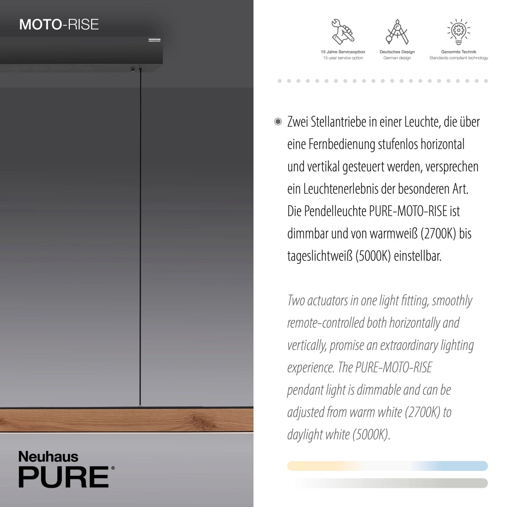Lampada sospensione regolabile LED 13W MOTO-RISE Paul Neuhaus