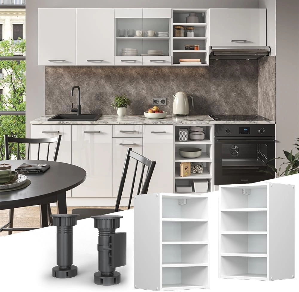 Pensile R-Line, Bianco, 40 cm, per la libera combinazione all'interno di sistemi cucina modulari