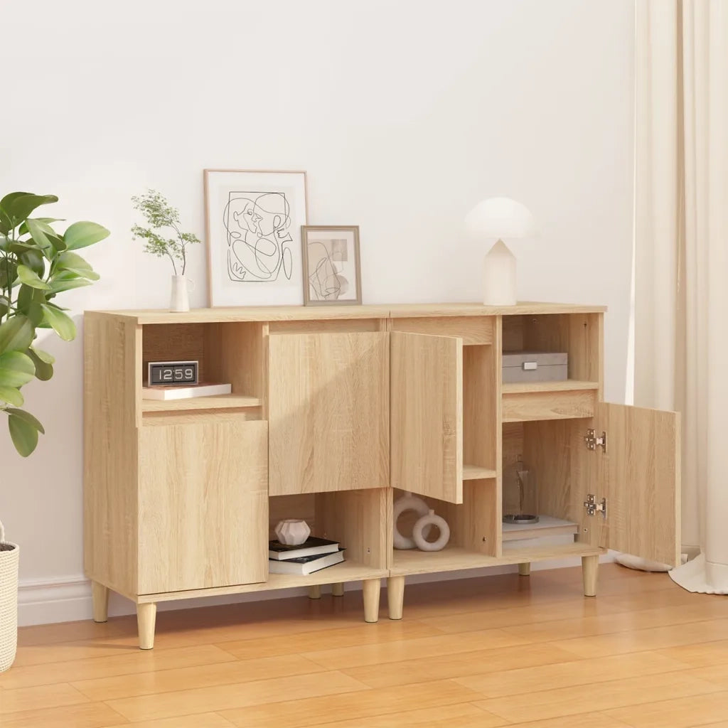 vidaXL Credenze 2pz Rovere Sonoma 60x35x70 cm in Legno Multistrato