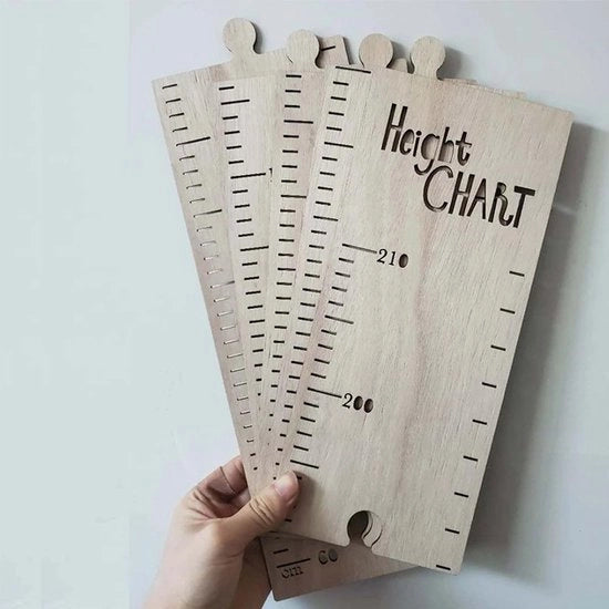 Disegno di Crescita per Parete - Misuratore di Altezza in Legno - Decorazione per Bambini - 60cm a 210cm - Linee di Altezza in Legno - Adatto per Camera da Letto -