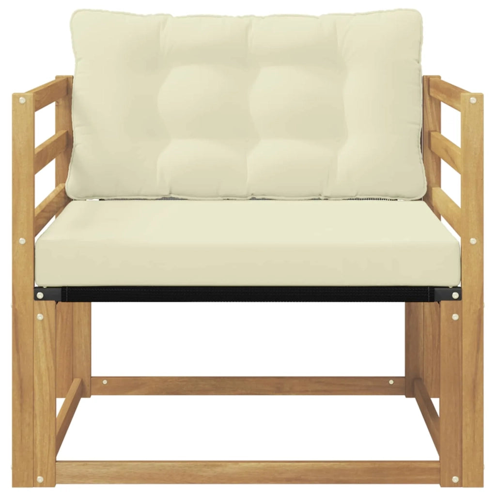 Set di divani da esterno-Sofa da giardino Legno di Acacia Massello e Textilene 826570