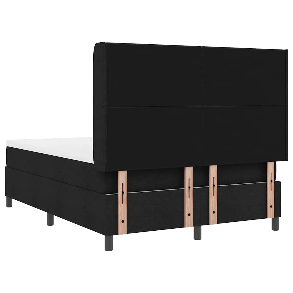 Letto a molle con materasso Nero 190 x 140 cm Tessuto 3341639