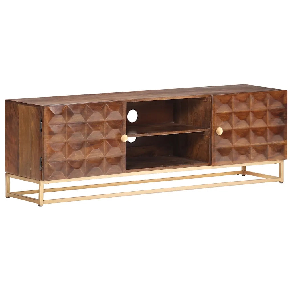 Mobile TV 124x29x45 cm in Legno Massello di Mango 323404