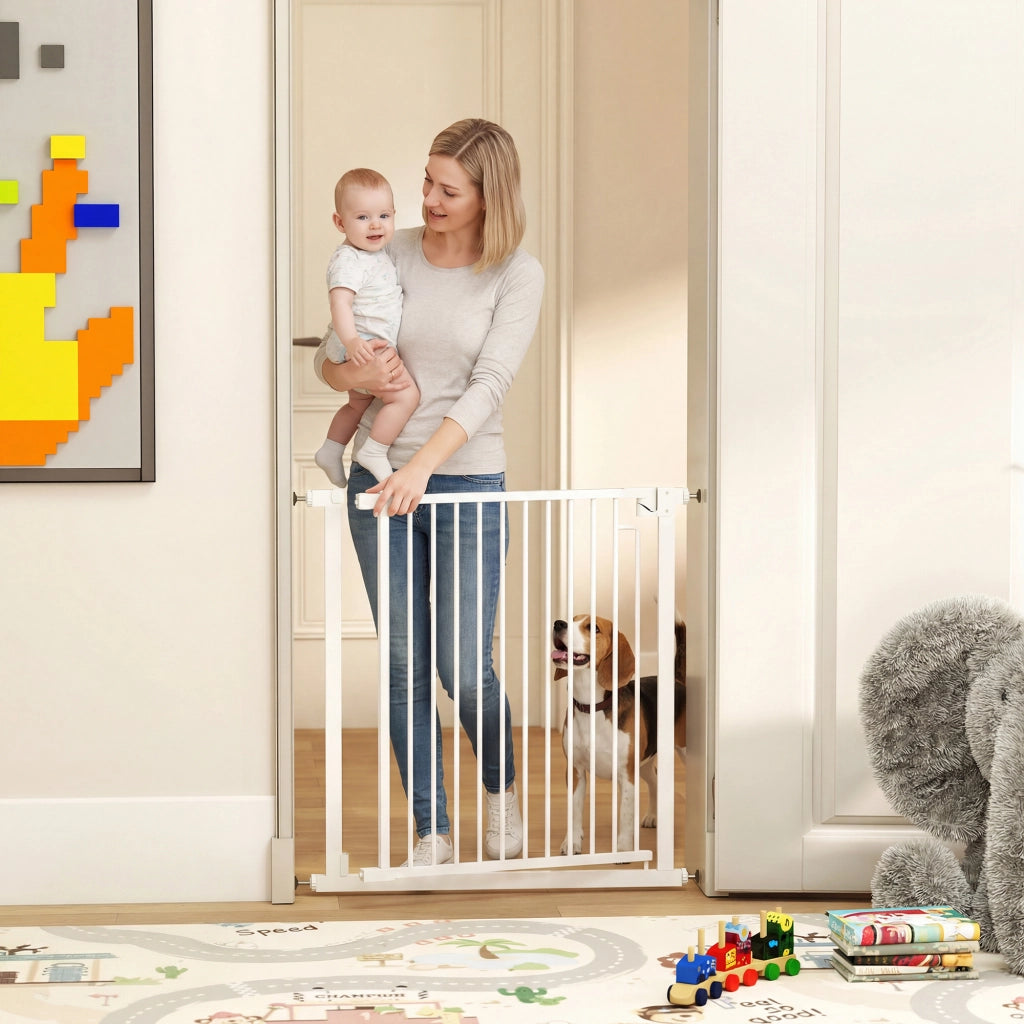 Barriera di Sicurezza per Bambini e Animali Domestici ¨C zephmum ¨C Bianco 76-80 cm