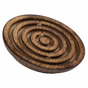 Puzzle game tondo in legno marrone d15x5h