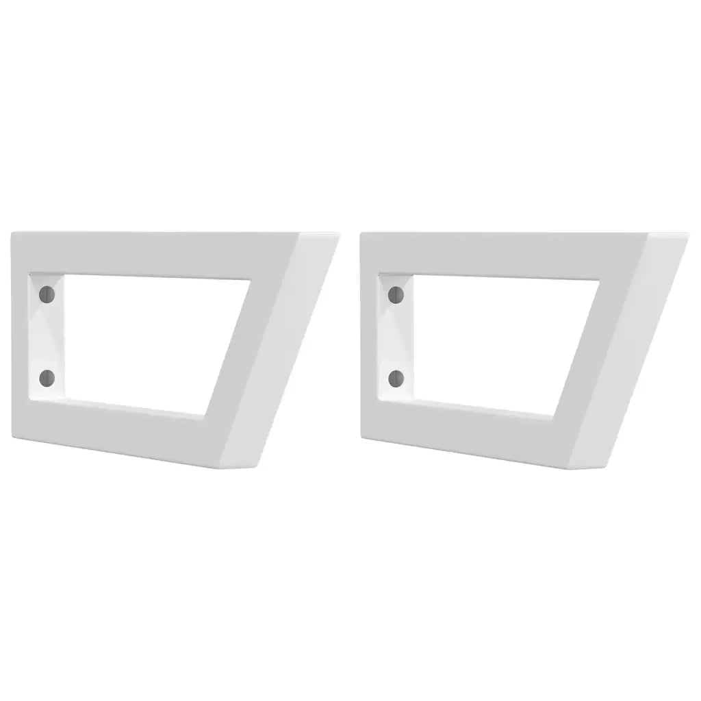 Reggimensole per Lavabo 2 pz Bianche Trapezio in Acciaio CFW7489835