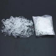 Trade Shop - Set 300pz Mini Cerchi Elastici Trasparente 3cm In Caucciu' Per Capelli Trecce Coda -