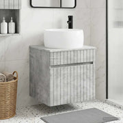 Mobile lavabo da parete Grigio Cemento 49 x 44,5 x 66 cm 890615