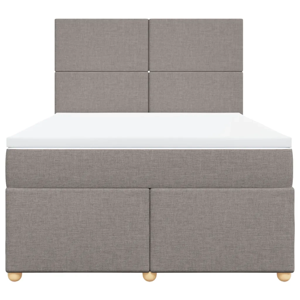 Giroletto a Molle con Materasso Tortora 160x200 cm in Tessuto