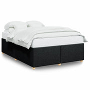 Letto matrimoniale | Letto per adulti | Giroletto senza Materasso Nero 140x200 cm in Tessuto