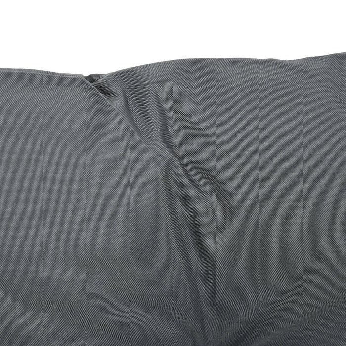 Set 2 Cuscini 50x98x8 cm per Sedie da Esterno in Poliestere e Cotone con Lacci Grigio