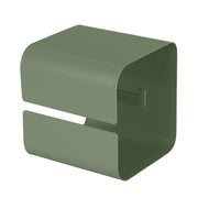 Porta rotolo bagno verde in acciaio senza fori Rea