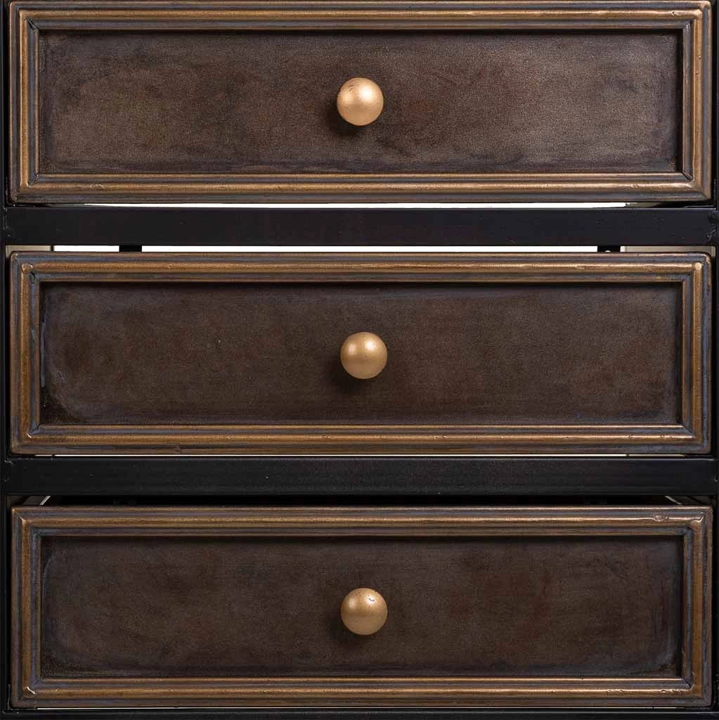 Credenza in metallo marrone 122x42x100h