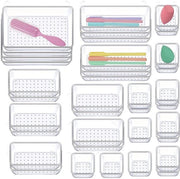 Organizzatore di cassetti, 36 posizioni, con 4 misure, organizzatore di cassetti, organizzatore di make-up, organizzatore di cucina per ufficio, ufficio, cucina, bagno