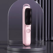 Stilista portatile - Stilista da viaggio, Mini stilista per donne, Smaltatura ceramica, Leggero e facile da retoccare, Antiscottatura (rosa)