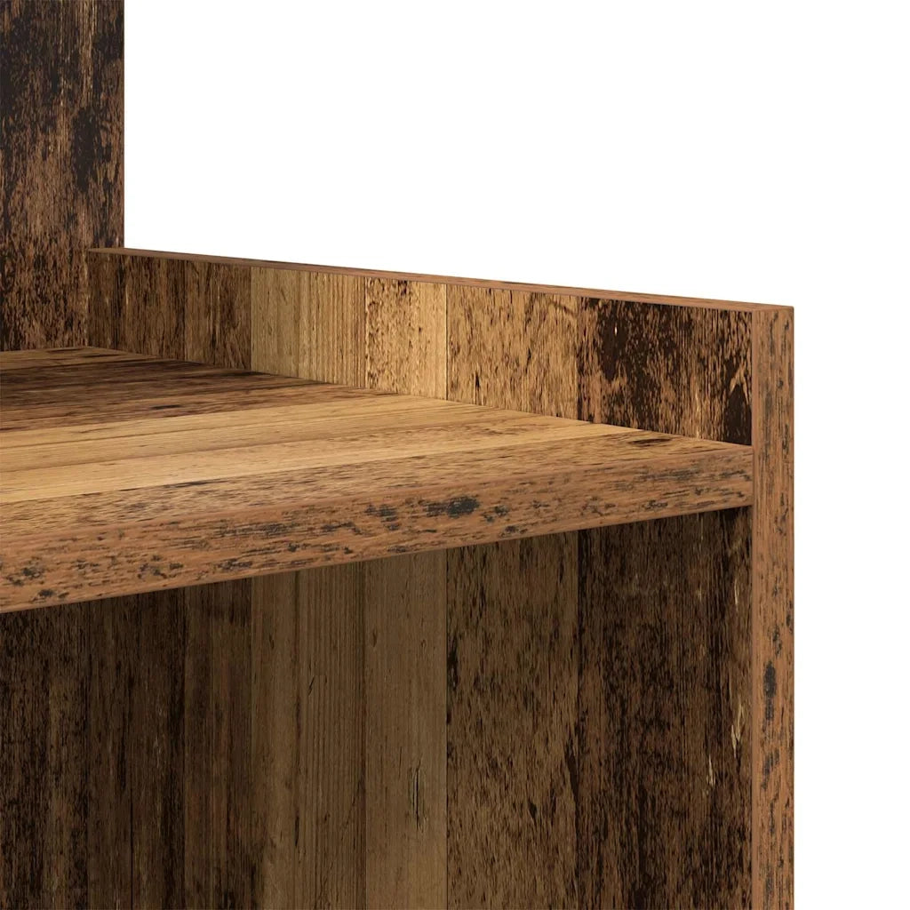 vidaXL Armadietto per letto Legno antico 40 x 35 x 60 cm Truciolare