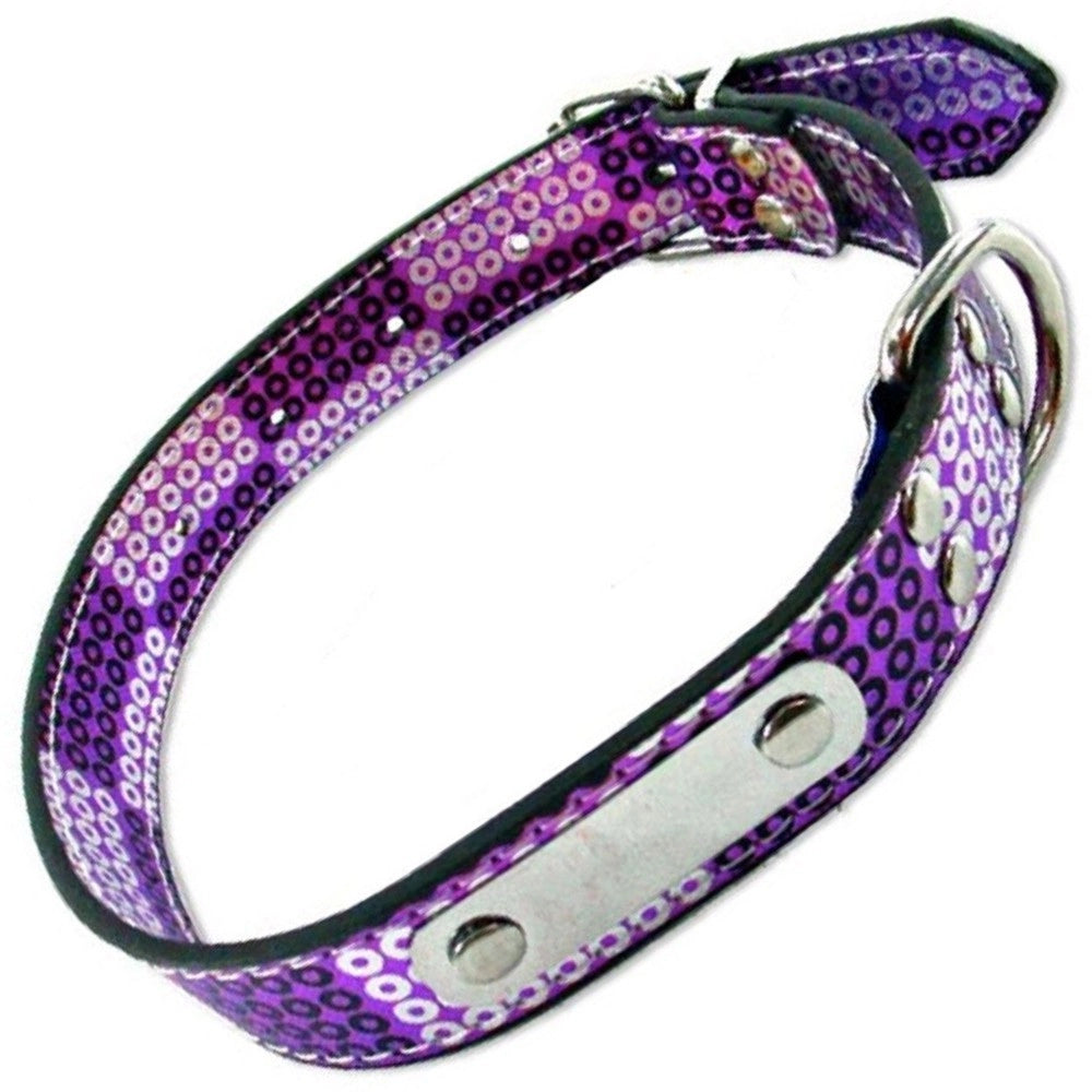 Trade Shop - Collare Per Cani Cuccioli Gatti Animali In Cuoio Con Targa 50 Cm In Vari Colori -