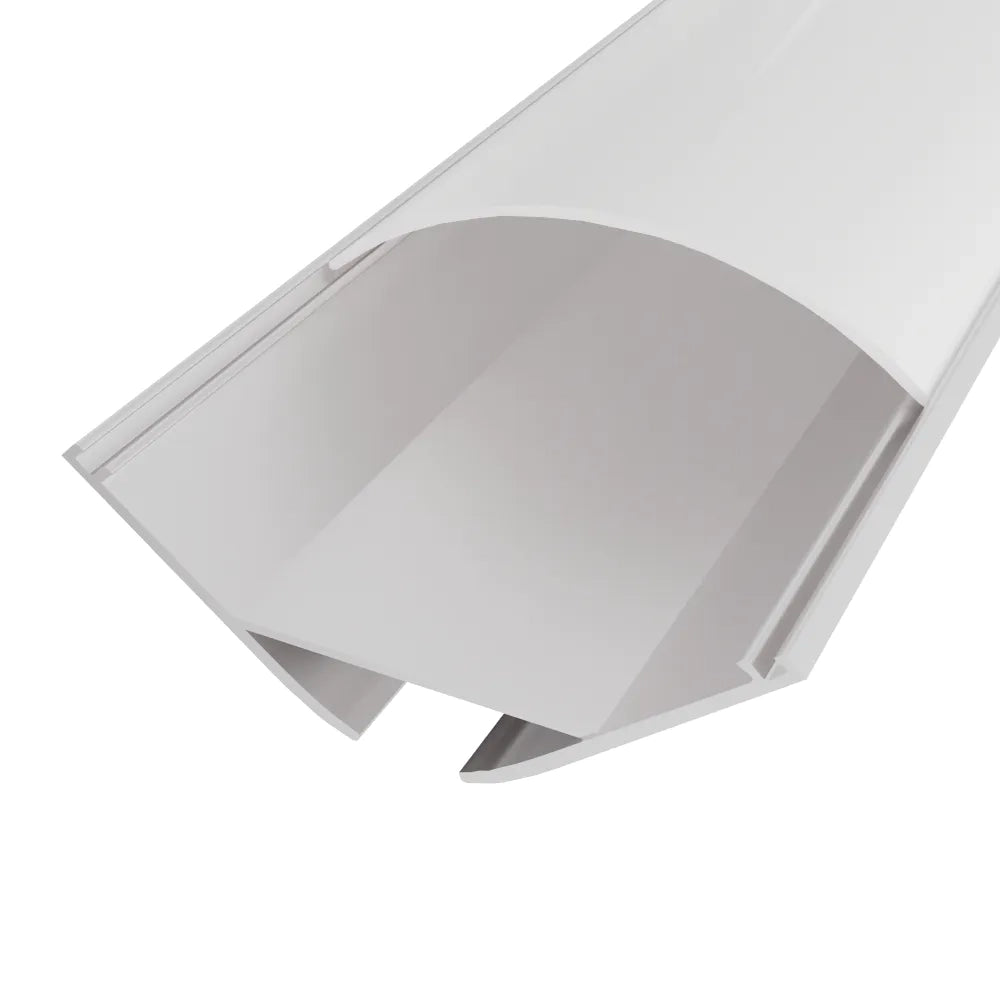 Profilo angolare in alluminio silver 1mt per doppia striscia led