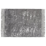 Tappeto moderno in viscosa con frange 160 x 230 cm grigio stile moderno contemporaneo camera da letto soggiorno