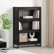 Armadio per Libri Rovere Nero 80 x 30 x 121 cm 886414