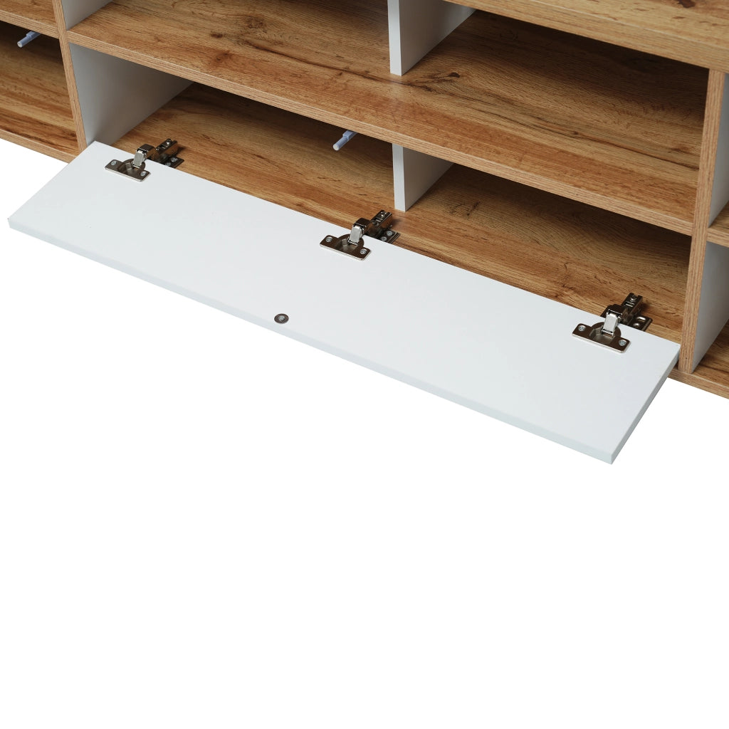 Mobile TV 175x37x51 cm; ampio spazio contenitivo; MDF bianco