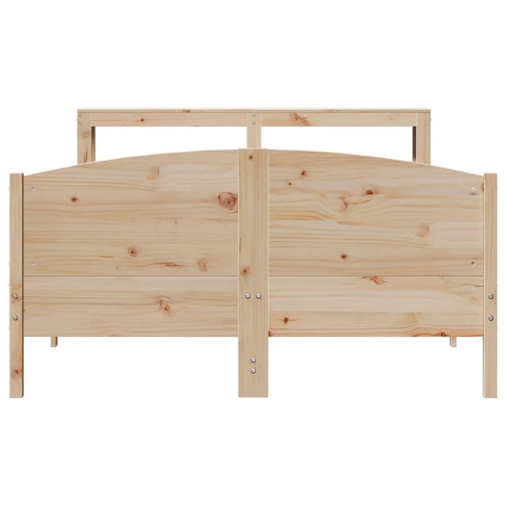 Letto senza Materasso 120x190 cm in Legno Massello di Pino 3306237